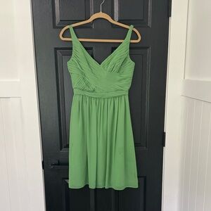 David's Bridal Green Bridesmaid Dress